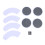 4pcs Round Tray Turntable Expandable, ABS/Silicone 2