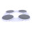 4pcs Round Tray Turntable Expandable, ABS/Silicone 5