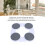 4pcs Round Tray Turntable Expandable, ABS/Silicone 4
