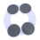 4pcs Round Tray Turntable Expandable, ABS/Silicone 12
