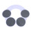 4pcs Round Tray Turntable Expandable, ABS/Silicone 8