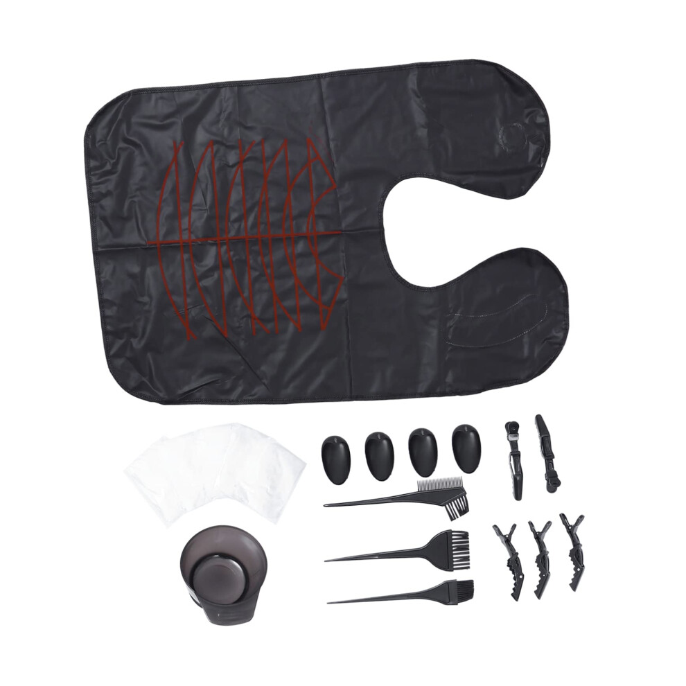 32pcs Professional Hair Coloring Kit with Brushes Gloves Bowl Clips and Cape for Home and Salon