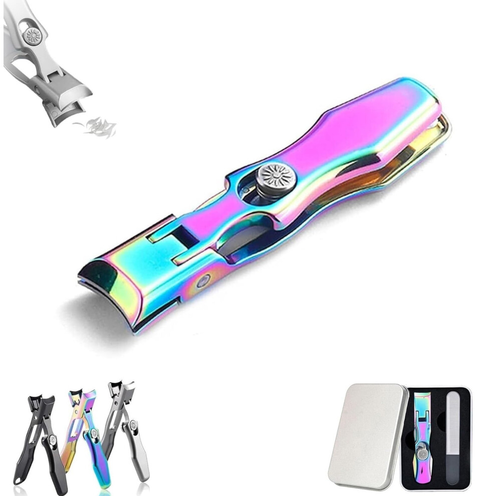 Nail Clippers for Thick Toenails Heavy Duty Stainless Steel Wide Jaw Ergonomic AntiSlip Handle Colorful