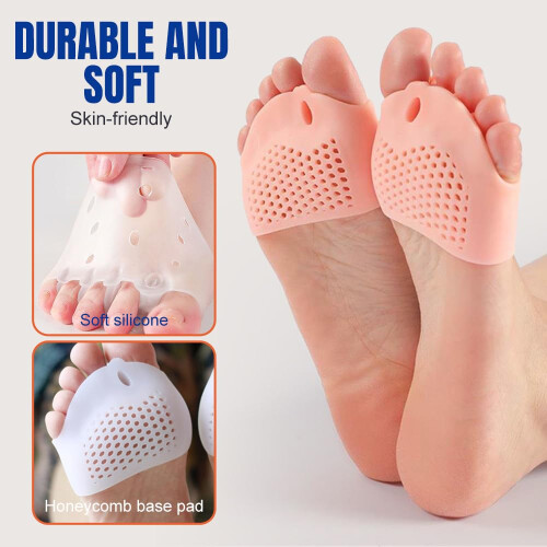 4 Pairs Silicone Toe Separators for Overlapping Toes, Gel Toe Spacers with Alignment Support, Transparent 2