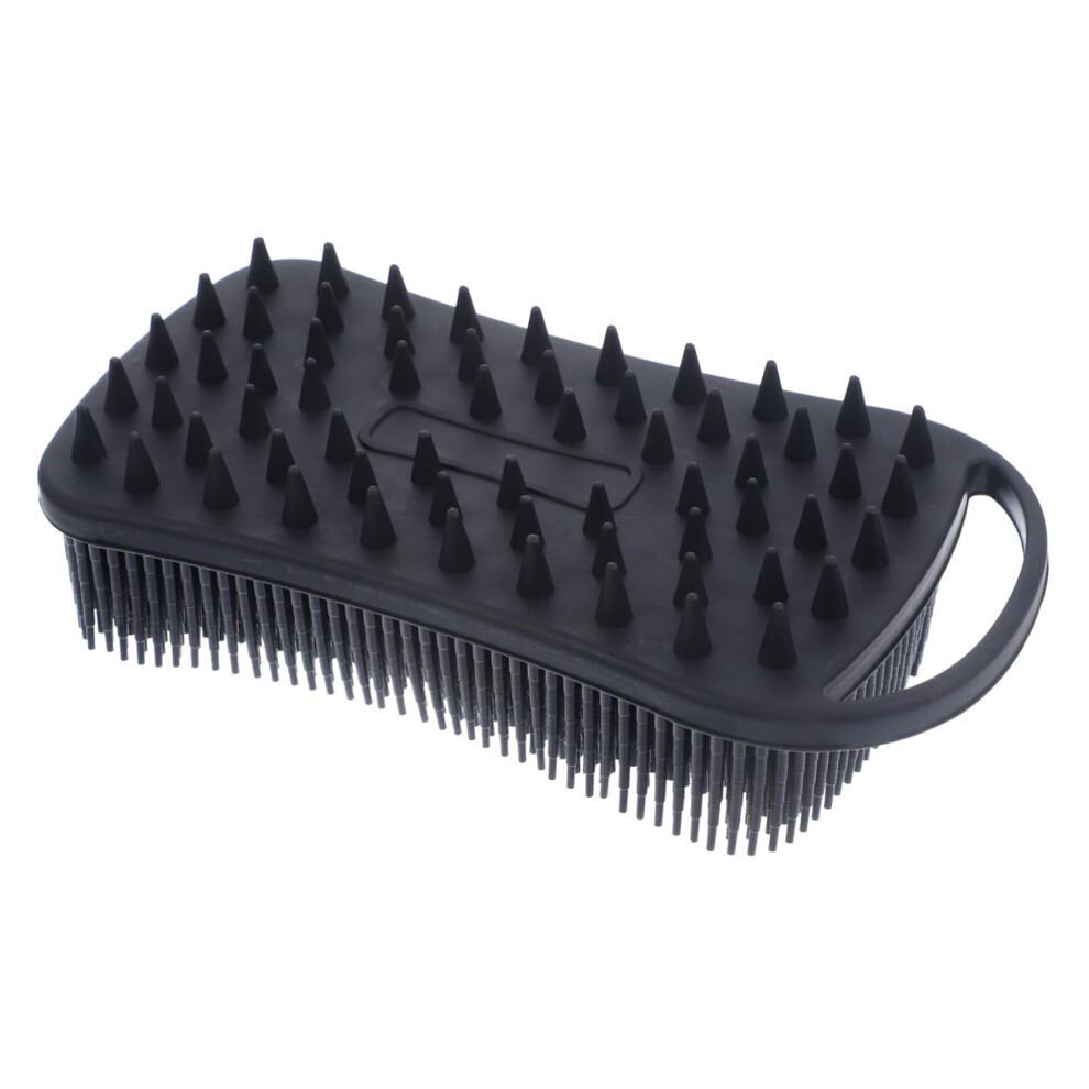 Silicone Body Scrubber with Ergonomic NonSlip Grip, DualSide Exfoliating Bath Brush for Shower and Massage
