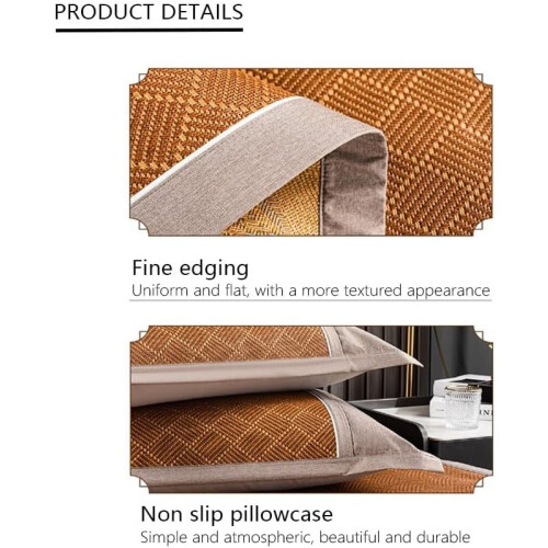 Foldable Double Sided Bamboo Cooling Mat for Bed with Breathable Smooth Surface and Thick Edging 1