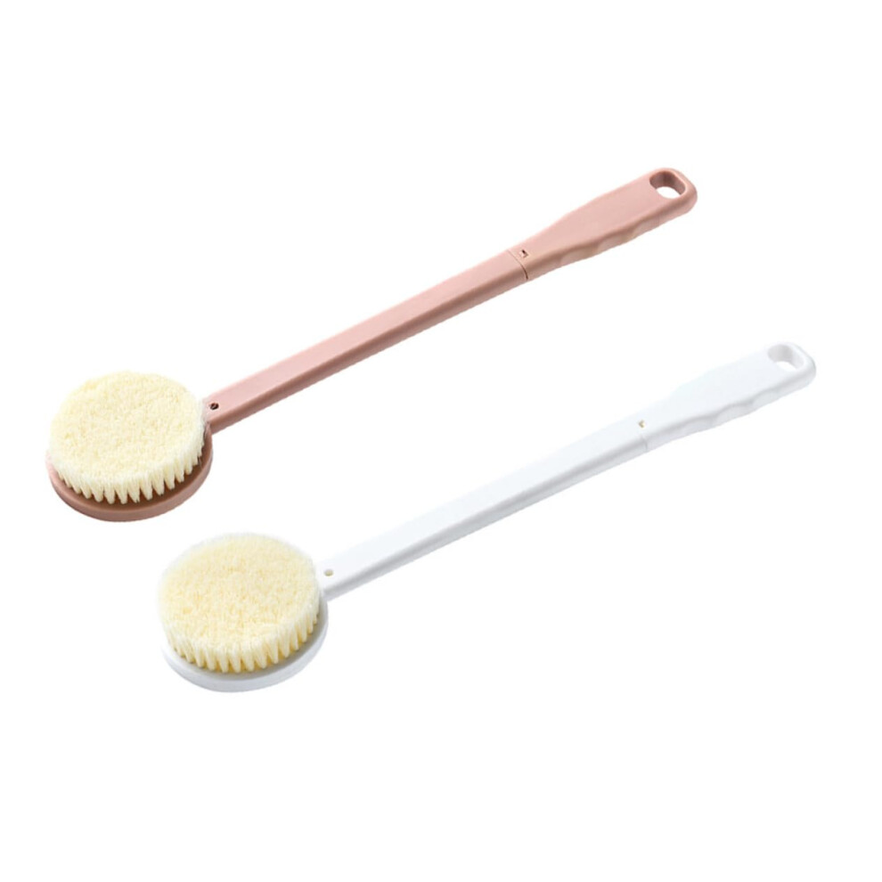 2pcs LongHandled Bath Brush and Back Scrubber Set Soft Bristles for Deep Exfoliation and Gentle Skin Cleansing