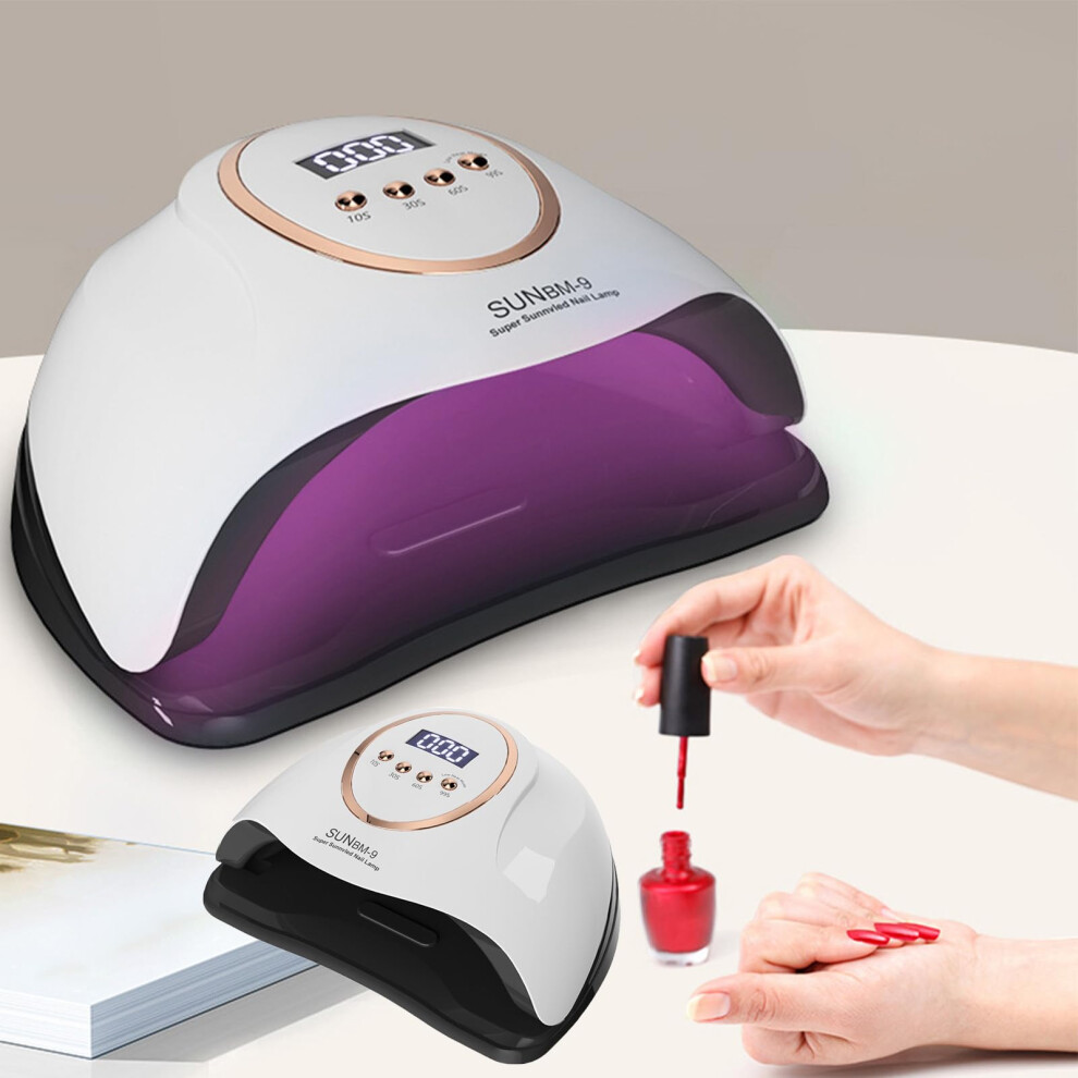 White/Light 180W Led Nail Lamp With Timer And Lcd Display For Fast Gel Curing Manicure And Pedicure
