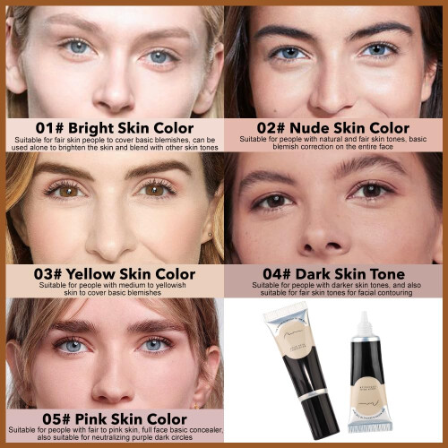 Under Eye Concealer Set, Full Coverage Waterproof Formula for Dark Circles, Natural Matte Finish 2