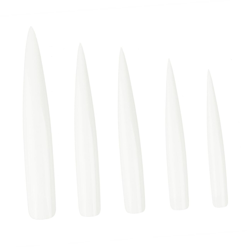 120pcs Clear Fake Nails Transparent Nail Extension Tips for DIY Manicure and Creative Nail Art