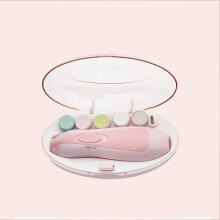 Whisper Quiet Baby Nagelklippare Elektrisk LED-ljus Säker Babynagelklippare Flera hastigheter Rotation Medurs Bakåt BPA-fri Plast Kompakt