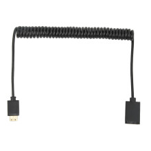 Ultra HD8K Compatible HDMI Cable Featuring48Gbps Bandwidth, Spring Loaded Micro HDMI To HDMI Cable With Retractable Design For Gaming Monitors And