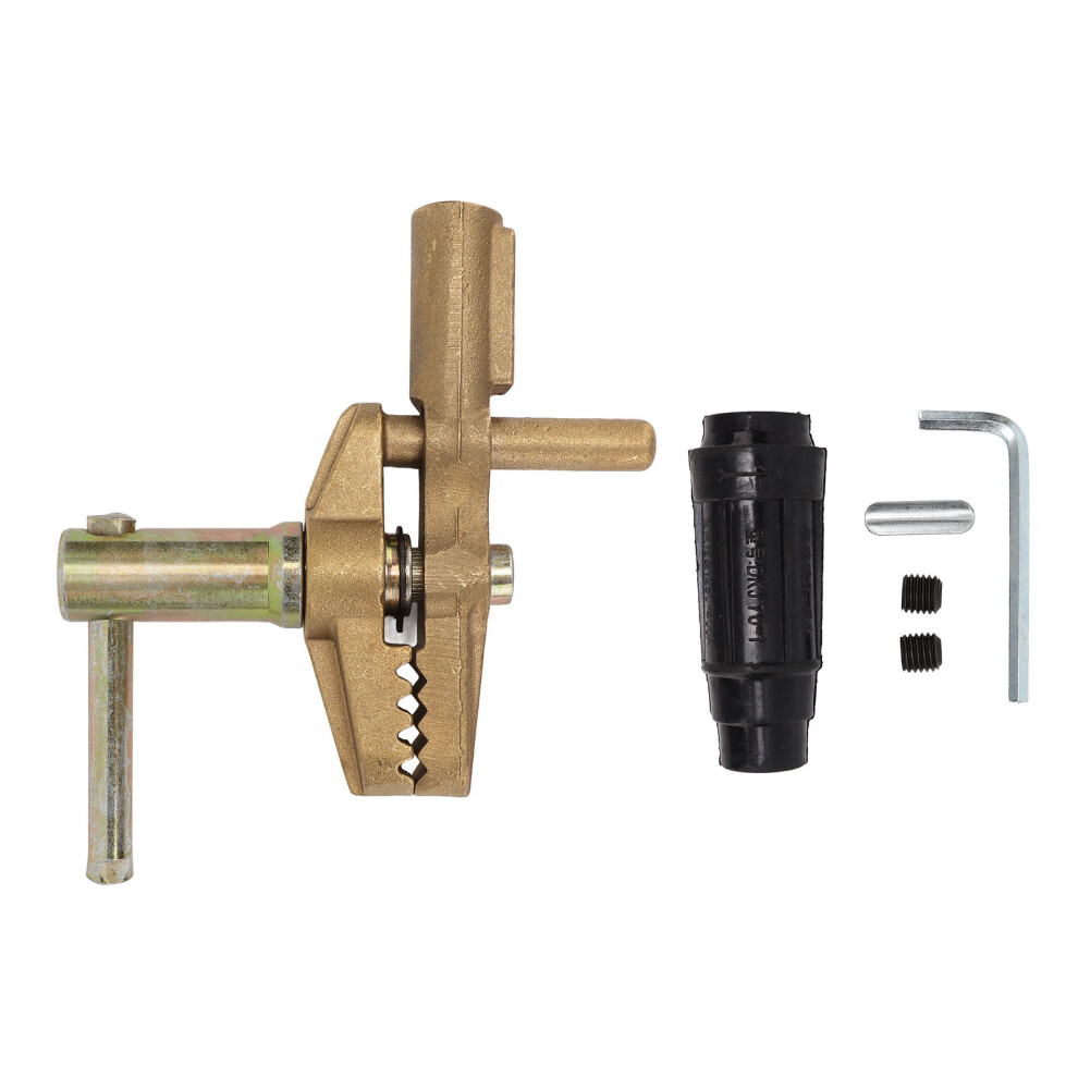 Oxidation Resistance Long Service Life High Electrical Conductivity Solid Brass Grounding Connector Industrial Welding Ground Clamp Heavy Duty Ground 9028731872261