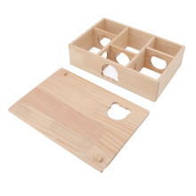 Log Pet Hideout für Hamster – 6 Schlafzimmer mit bewegbarem Dach, langlebig & geräumig
