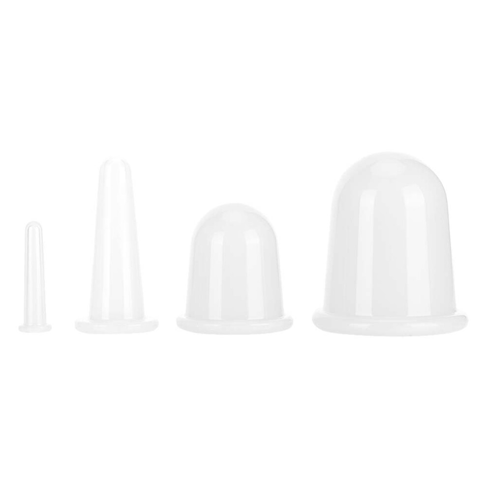 Gentle Suction Facial Cupping Set Silicone Massage Cups Detoxification Vacuum Suction Massage Anti Aging Beauty Tool Portable Massage Therapy Muscle