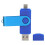 Pen drive USB de alta capacidade com luz LED, compatível com Micro USB, com dupla interface e design compacto. 5
