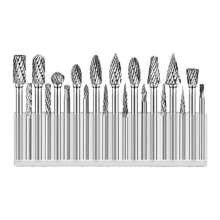 Die Grinder Bits Carbide Rotary Burr Set Double Cut Design Versatile Use High Strength Universal Shank For Metal Wood Stone Engraving Deburring