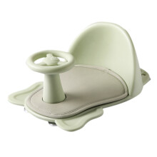 Babybadesitz mit Saugnäpfen, sicherer und stabiler Badestuhl, niedliches Design, rutschfeste Unterseite, drehbares Lenkrad, Rückenlehne für
