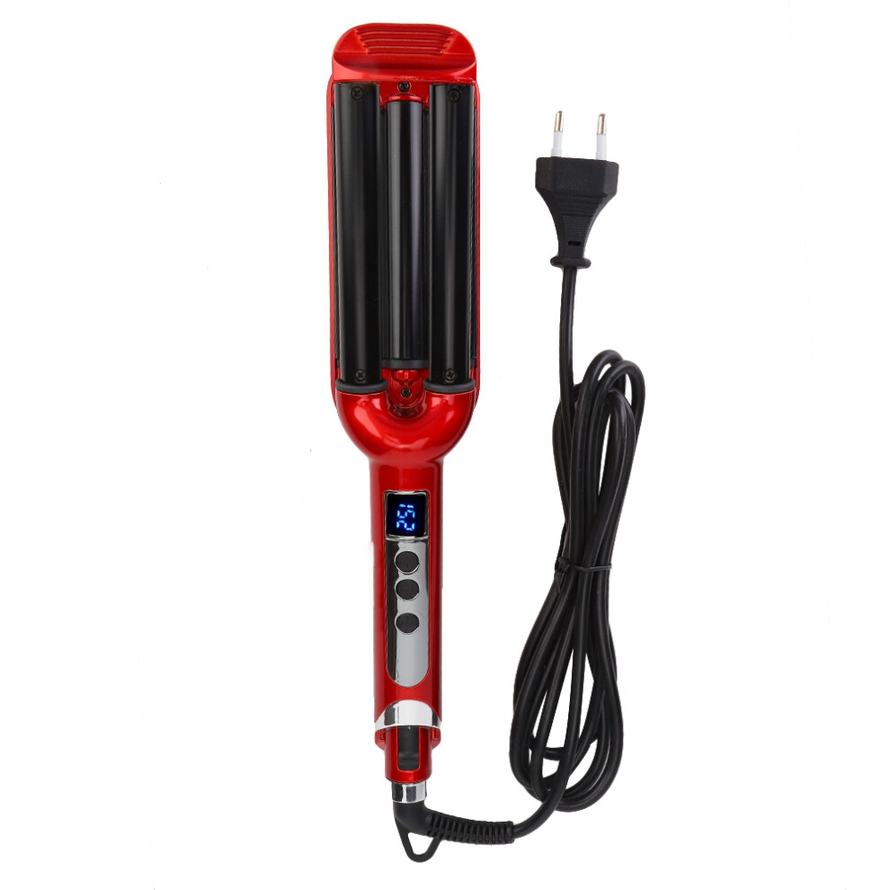 Barrel Hair Waver With Ceramic Coating Adjustable Temperature Lock Function Fast Heating Swivel Cord For Creating Instant Curls And Crimps