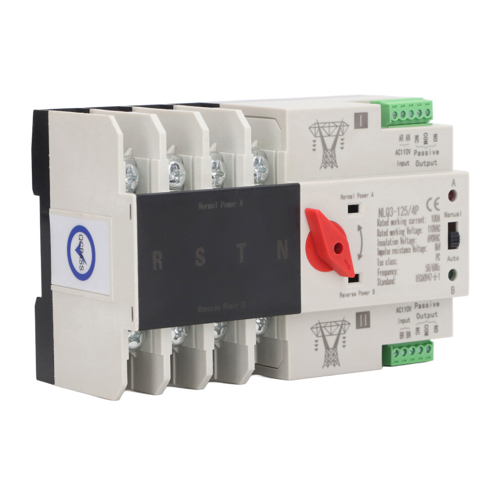 Dual Power Automatic Transfer Switch With High Sensitive Response Silver Contacts Flame Retardant Plastic Changeover Switch Good Insulation Anti Aging 9432746136469