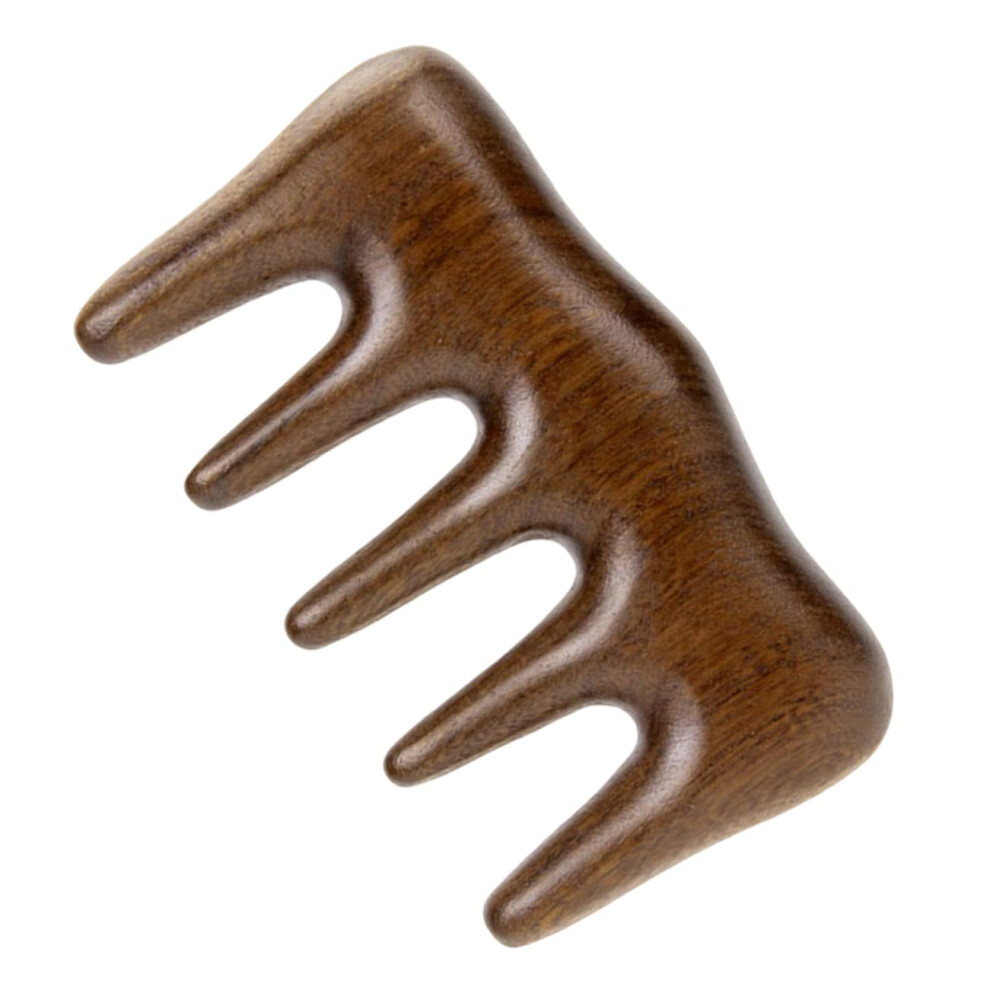 Natural Wooden Hair Comb Sandalwood Wide Tooth Scalp Massage Comb for Relaxation and Hair Care