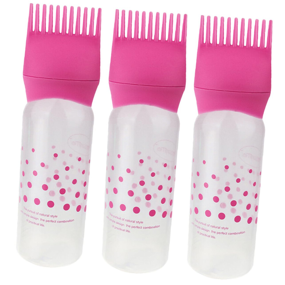 Hair Dye Applicator Bottle Set with Root Comb Tip for Precise Root Application and Easy Squeeze Control