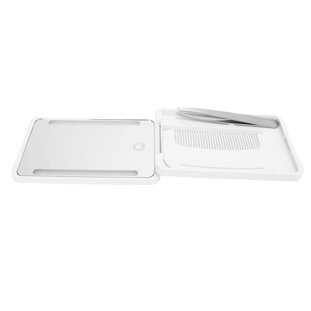 Light/White Rechargeable Led Travel Makeup Mirror With Fill