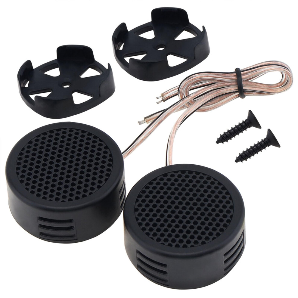 Drisentri Car Tweeters, 2Pcs 500W High Efficiency Mini Dome Tweeter Speakers For Car Audio System 5005454737354