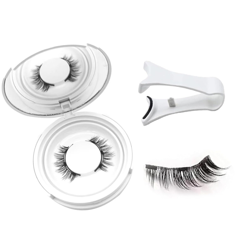 Magnetic Eyelashes with Applicator, Natural Look, Reusable Glue Lightweight Lashes Kit