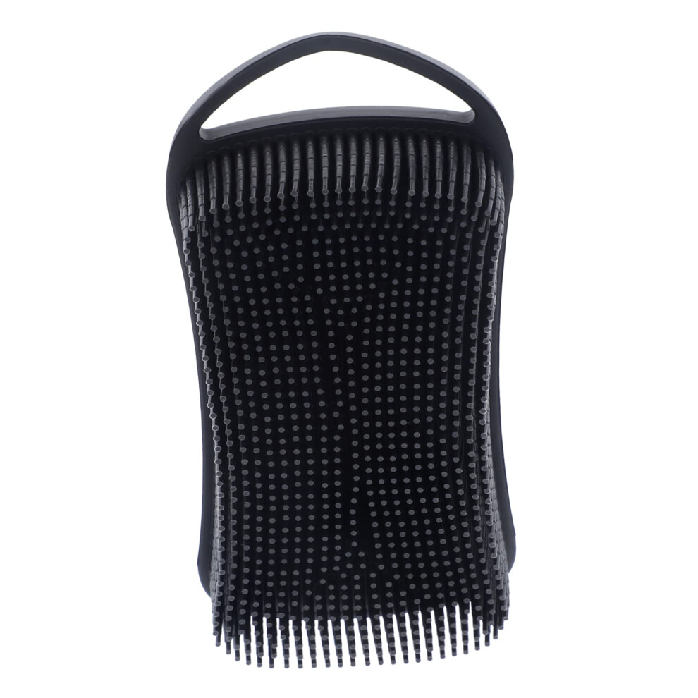 Silicone Body Scrubber for Shower, DualSided Exfoliating Bath Brush with Gentle Massage Grip