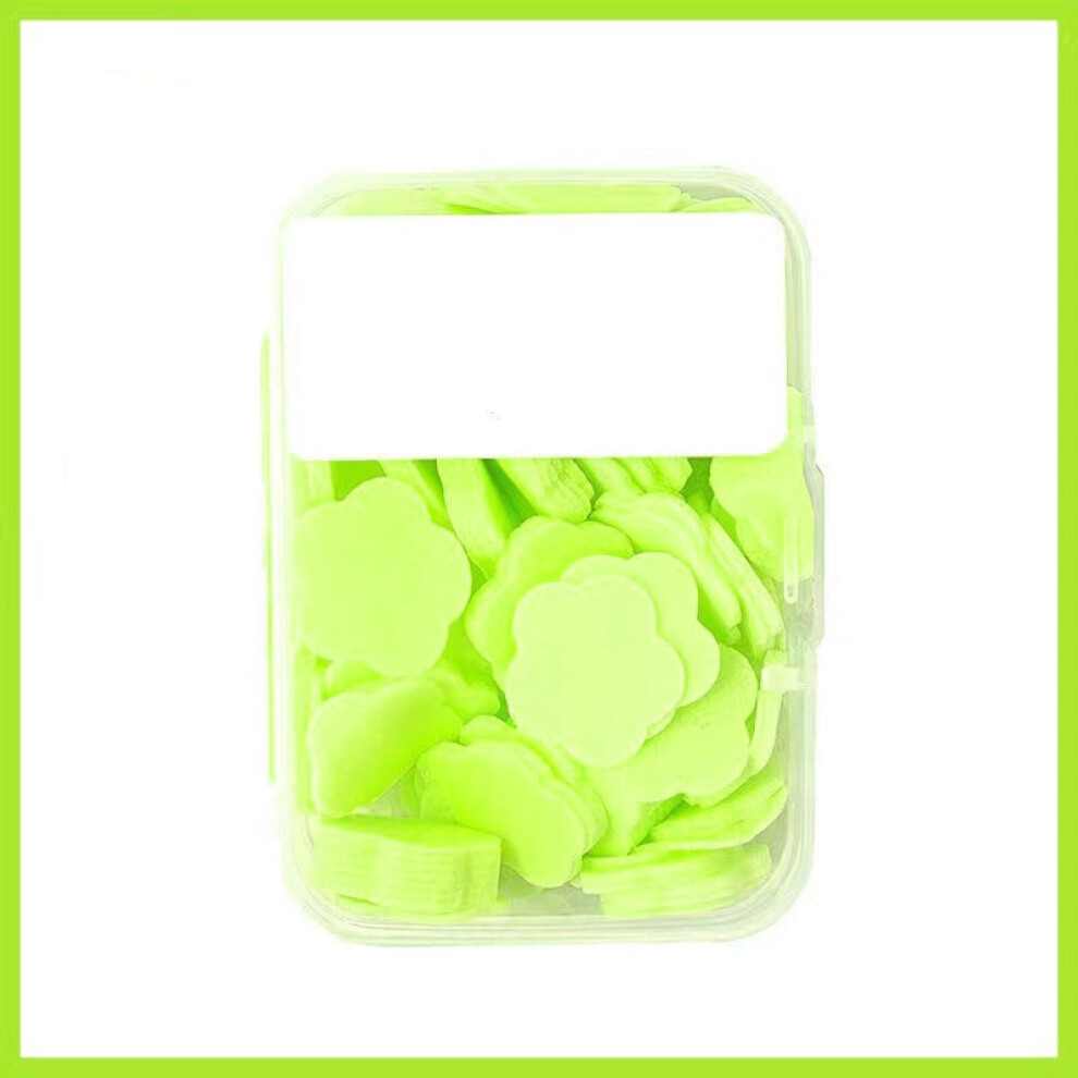 Portable Flower Petal Soap Paper Tablets with Jasmine Scent, Travel Disposable Hand Wash Sheets