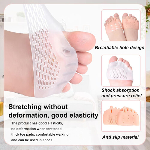 Silicone Toe Separators 3mm Ergonomic Fit Toe Spacers for Overlapping Toes Foot Alignment (#02) 2