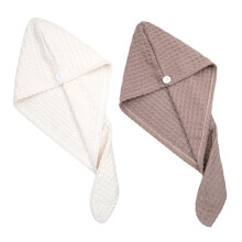 2pcs Microfiber Hair Towel Wraps Quick Dry FrizzControl Design for Women Shower and Bath