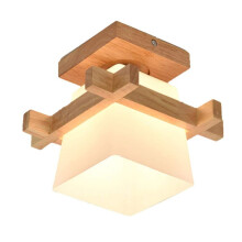 Japanese Wooden Ceiling Light with Warm Ambient Lighting for Bedroom Living Room Balcony