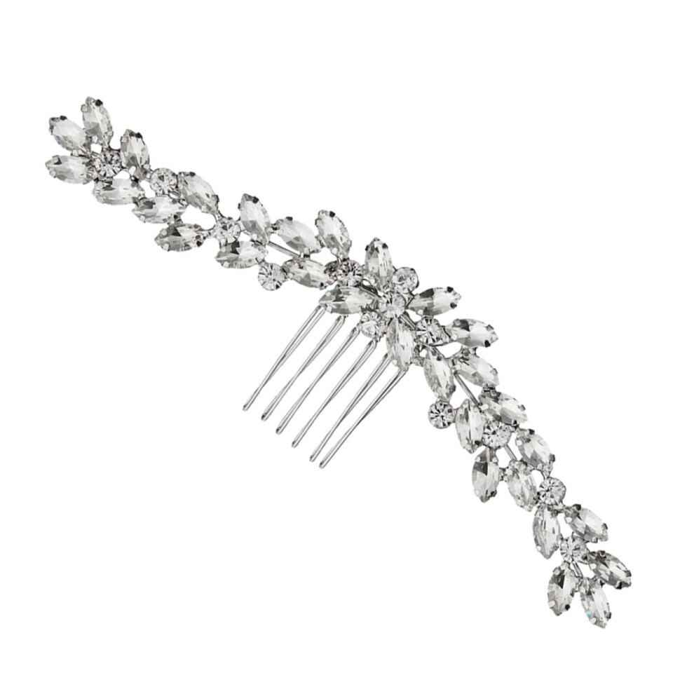 Unisex Elegant Rhinestone Bridal Hair Comb Handmade Wedding Hair Accessory For Bride And Special Occasions