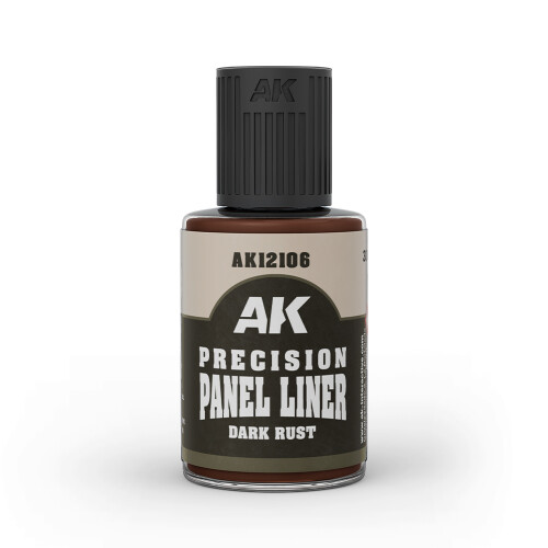 AK Interactive 12106 Precision Panel Liner - Dark Rust 30ml