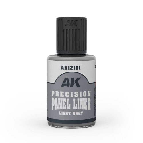 AK Interactive 12101 Precision Panel Liner - Light Grey 30ml