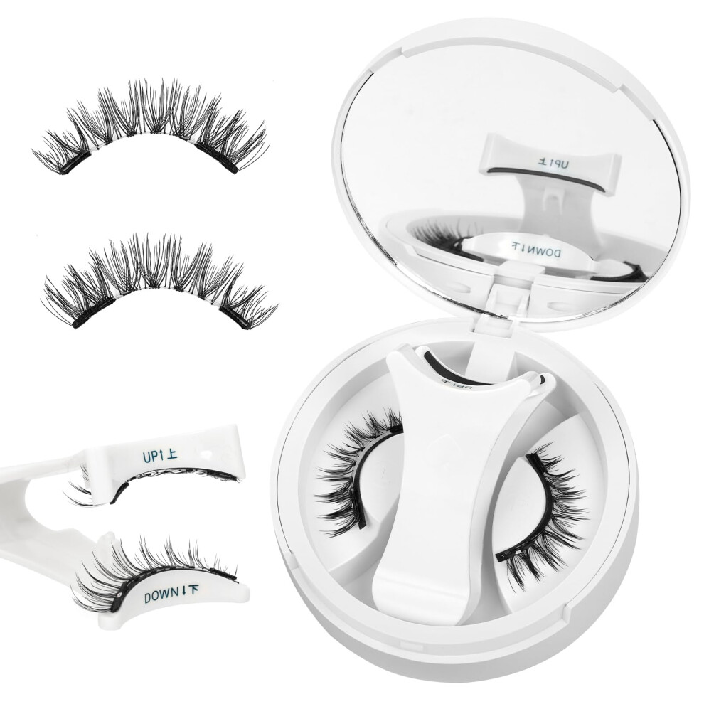 Magnetic Eyelashes with Applicator Natural Wispy No Glue Reusable Lightweight Lashes Kit N01