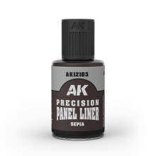 AK Interactive 12103 Precision Panel Liner - Sepia 30ml