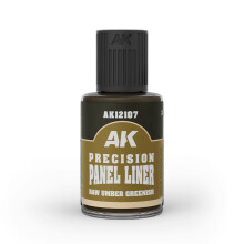 AK Interactive 12107 Precision Panel Liner - Raw Umber Greenish 30ml