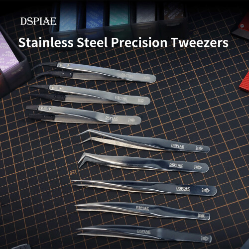 DSPIAE 90 Angled Stainless Steel Tweezers AT-TZ04 2