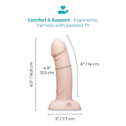 b-Vibe Every Body Vibrating Realistic Strap-On Kit 6.5 Inch 2