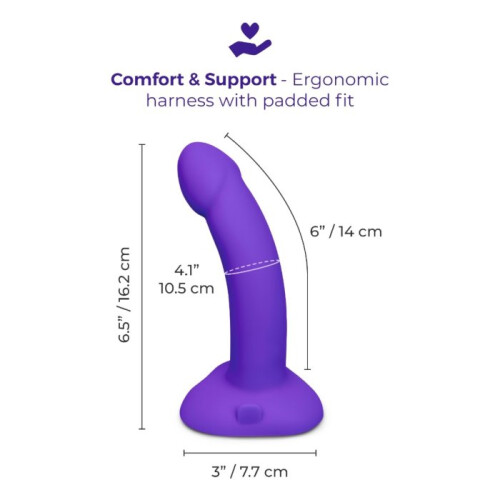 b-Vibe Vibrating Curved Strap-On Kit 6.5 Inch 2