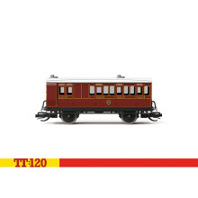 Hornby TT:120 LB&SCR 4 Wheel Coach 3rd Class Brake TT4057