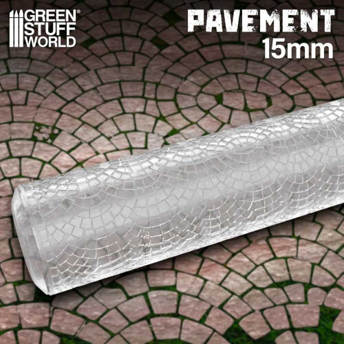 Green Stuff World Pavement Rolling Pin 15mm 1:72 - 1:144 Diorama Tool