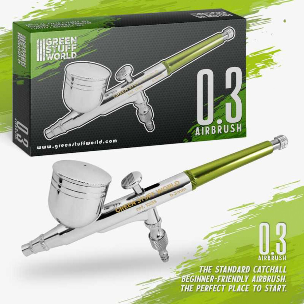 Green Stuff World Dual-Action Gsw Airbrush 0.3Mm Model Kit Painting Tool 1395 8436554363957