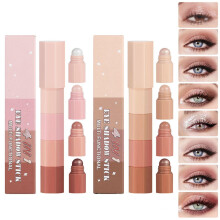 4 in 1 Eyeshadow Stick with Pearl Matte Finish, Smooth Creamy Texture, WaterResistant Highlighter