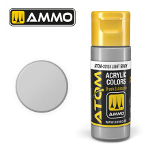 ATOM COLOR Light Gray 20ml Model Paint Ammo by Mig 20124