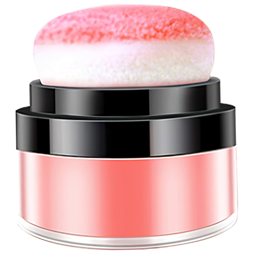 Blush Powder with Puff Cushion Blush for Women Luminous Finish Natural Rosy Glow LongLasting Wear