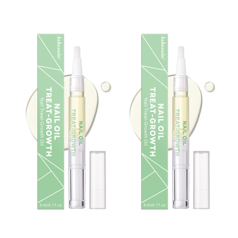 Cuticle Oil Pen 2PCS for Nail Growth with Deep Hydration and Precise Applicator Travel Size